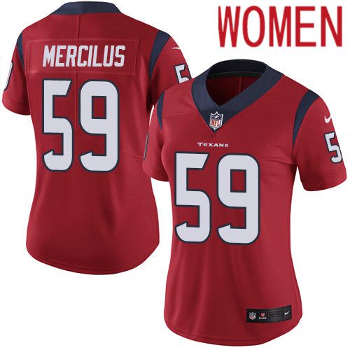 Women Houston Texans 59 Whitney Mercilus Red Nike Vapor Limited NFL Jersey